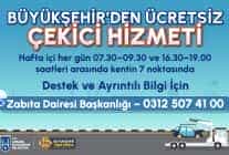 BÜYÜKŞEHİR BELEDİYESİ’NDEN ÇEKİCİ HİZMETİ