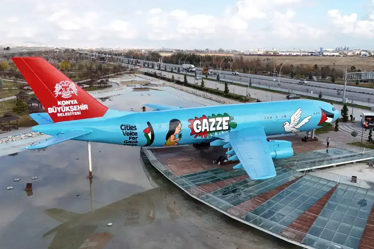 Konya, Gazze’ye Dikkat Çeken Sanat Eseriyle Karşılıyor