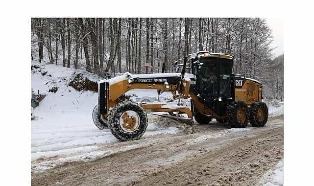 osmangazide karla kapanan yollara aninda mudahale