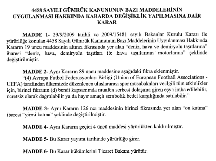 Uçak Motorlarına Gümrükte Yeni Düzenleme