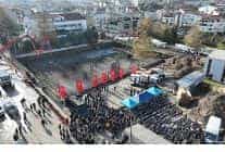 yeni ciftlik ulu camiinin temeli torenle atildi