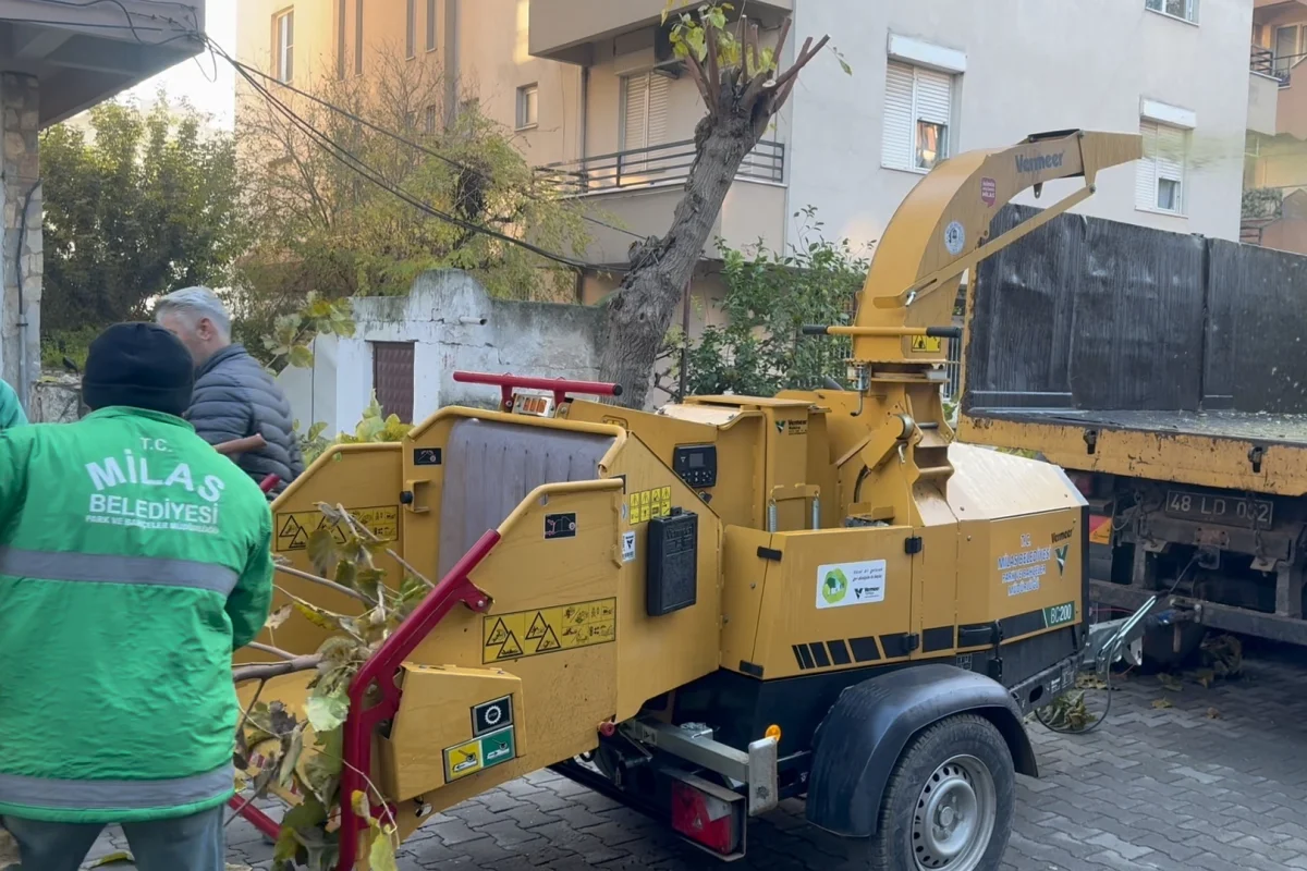 Milas Belediyesi Dal Öğütme Makinesini Hizmete Aldı